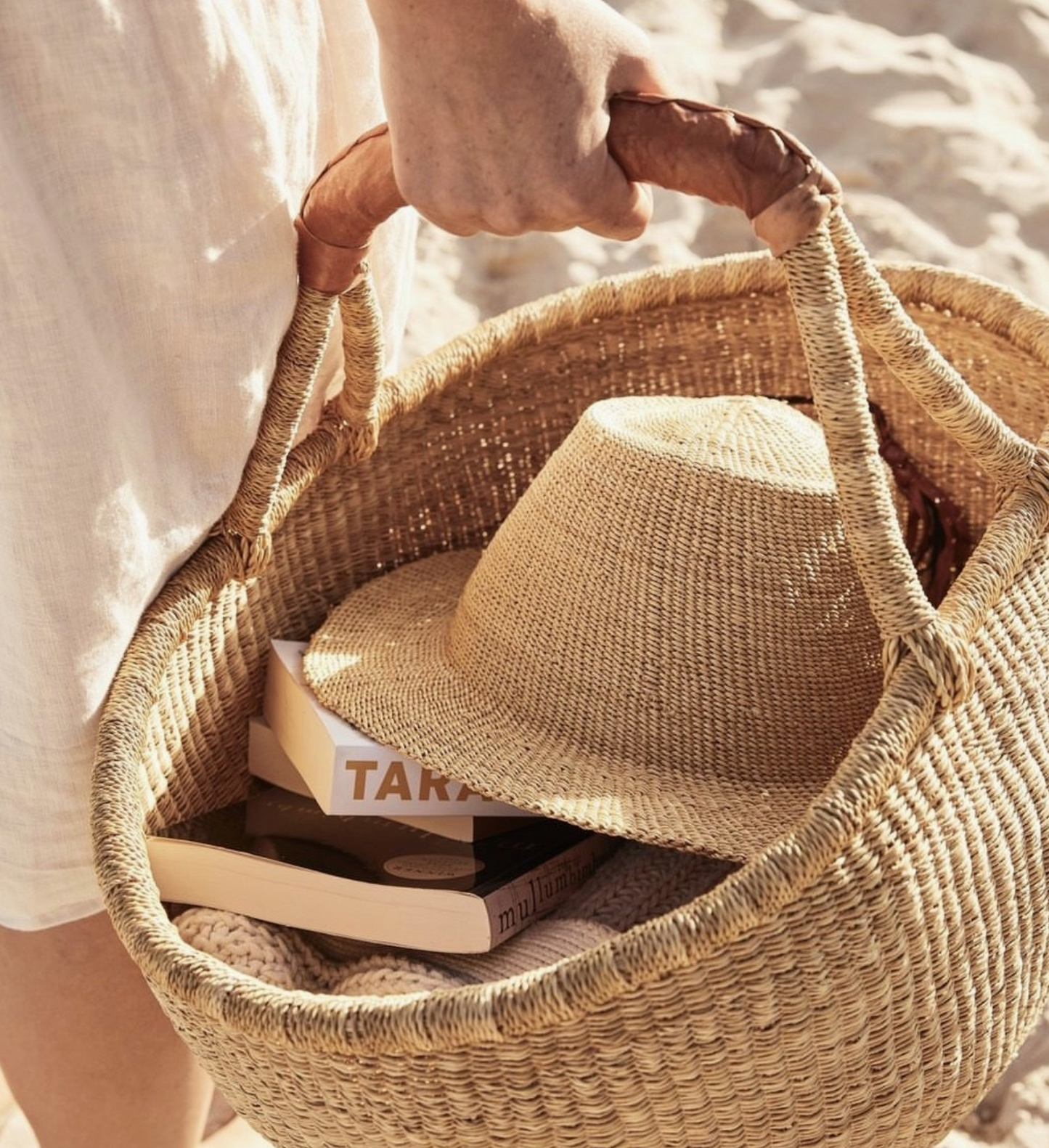 Natural Round Basket - Large